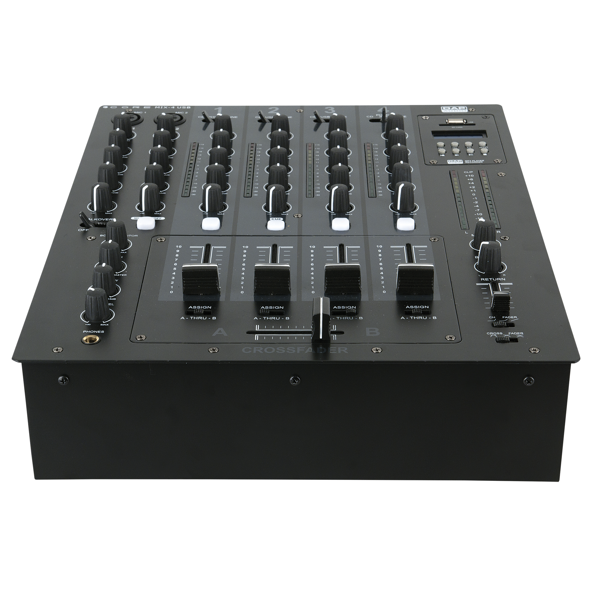 DAP CORE MIX-4 USB Vierkanal-DJ-Mixer mit USB-Schnittstelle
