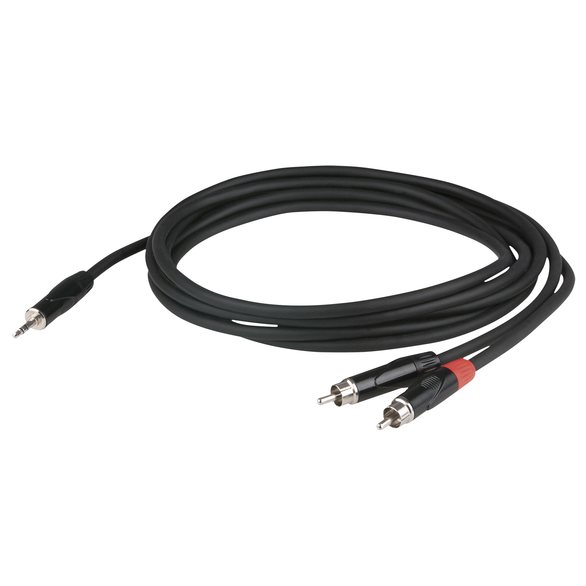 DAP FLX30 - Stereo mini-jack to 2 RCA male 3 m - recessed jack body 3m versenkter Anschluss DAP FLX30 - Stereo mini-jack to 2 RCA male 3 m - recessed jack body 3m versenkter Anschluss