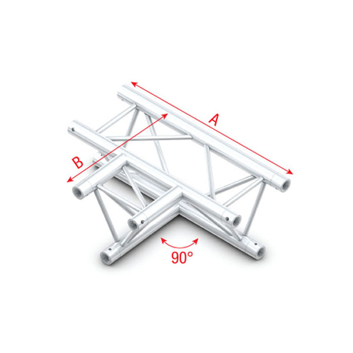 MILOS Deco-22 Triangle truss - 3-way horizontal ATM36 - 90° corner