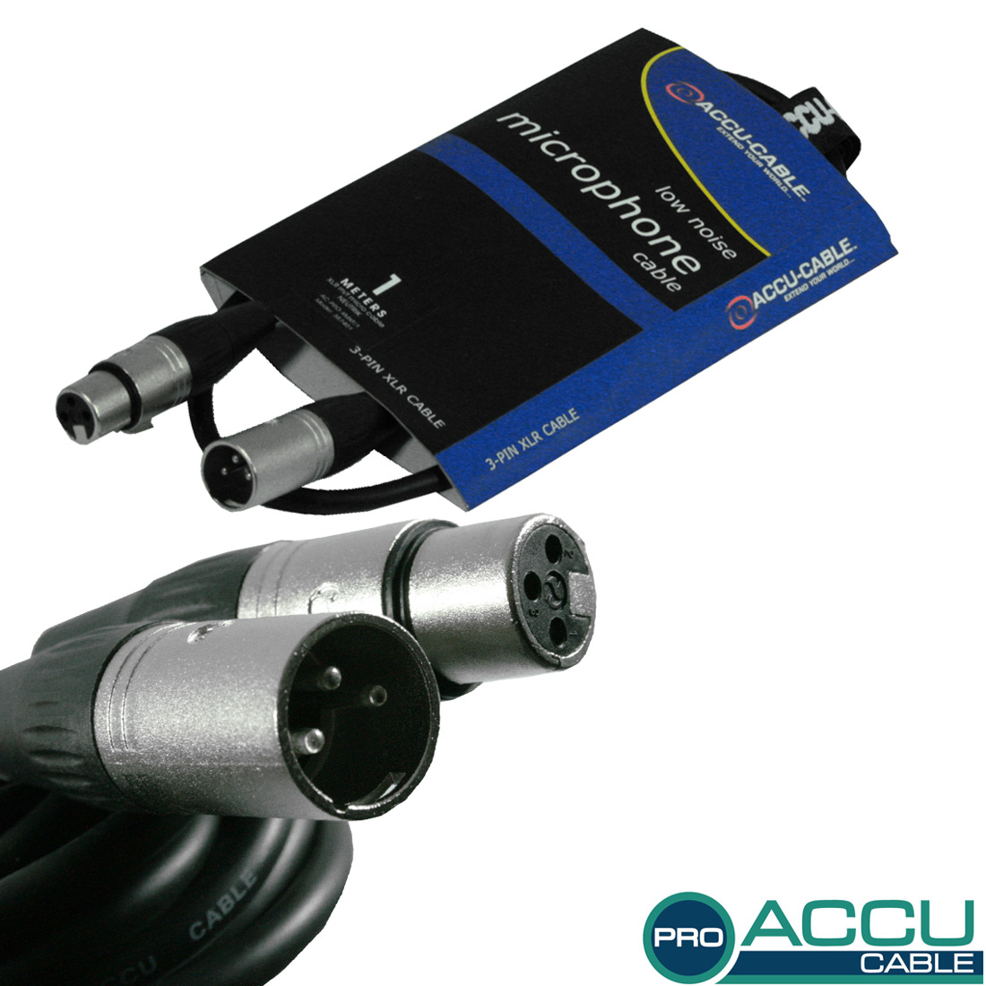 Accu Cable AC-PRO-XMXF/1 XLR m/f 1m