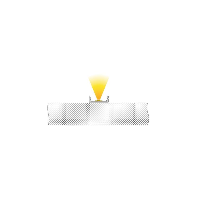 U-Profil flach AU-01-15, 2m, Schwarz