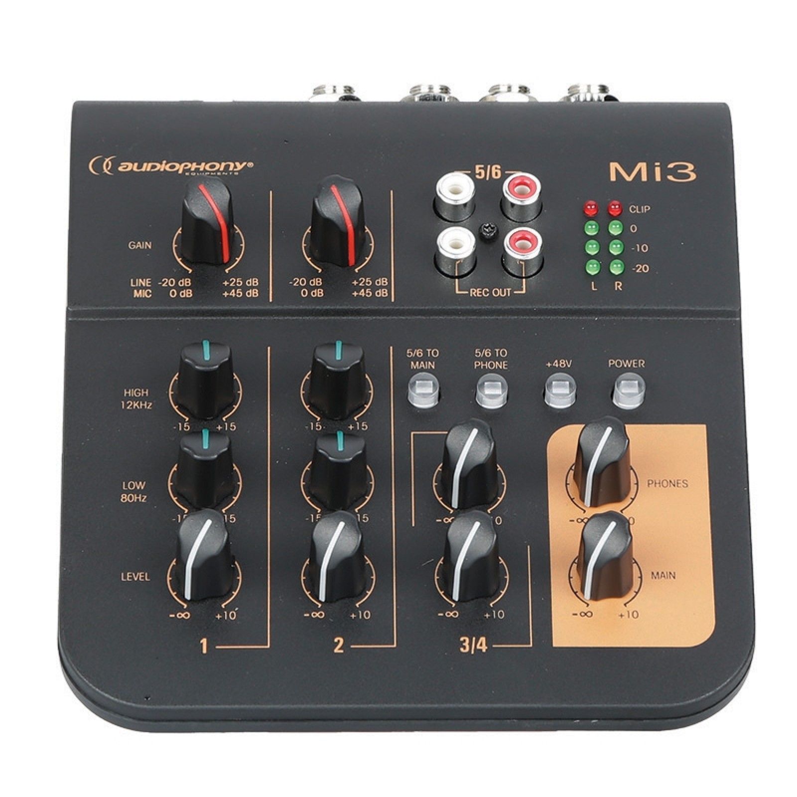 Audiophony Mi3 3 Kanal Mischpult Audiophony Mi3 3 Kanal Mischpult