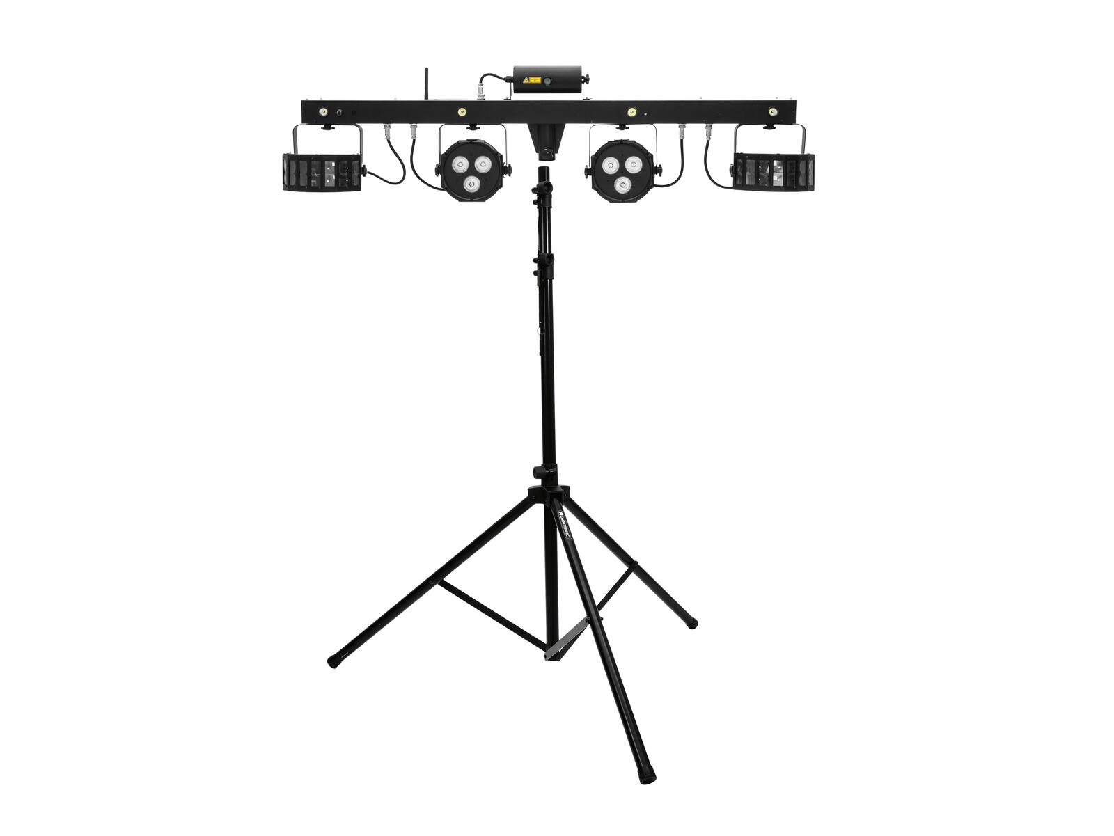 EUROLITE Set LED KLS Laser Bar FX-Lichtset + M-4 Boxenhochständer EUROLITE Set LED KLS Laser Bar FX-Lichtset + M-4 Boxenhochständer
