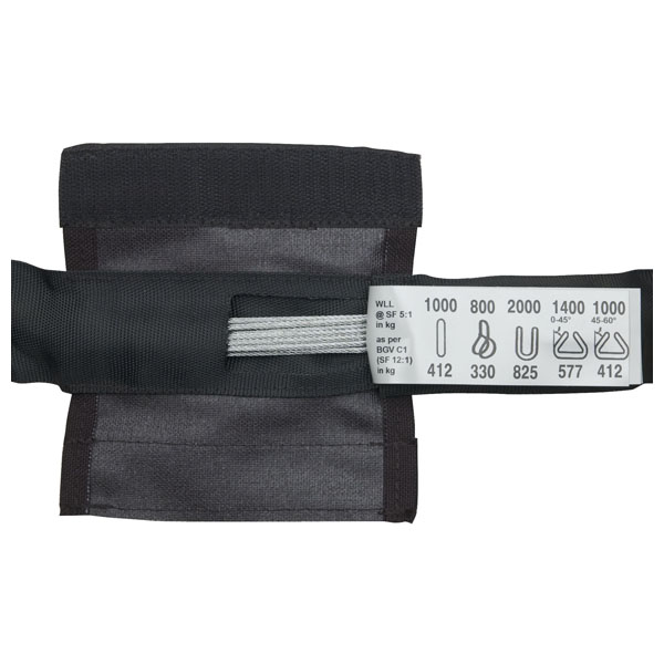 ELLER Steel Sling 2 Ton WLL - Black Arbeitslänge 1 m ELLER Steel Sling 2 Ton WLL - Black Arbeitslänge 1 m
