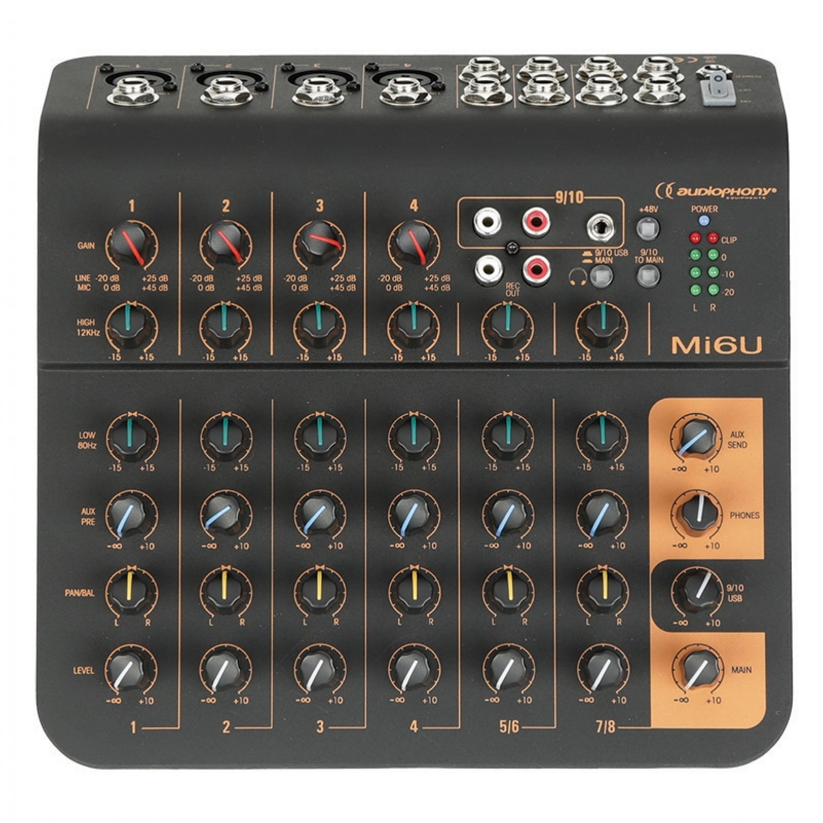 Audiophony Mi6U 6 Kanal Mischpult