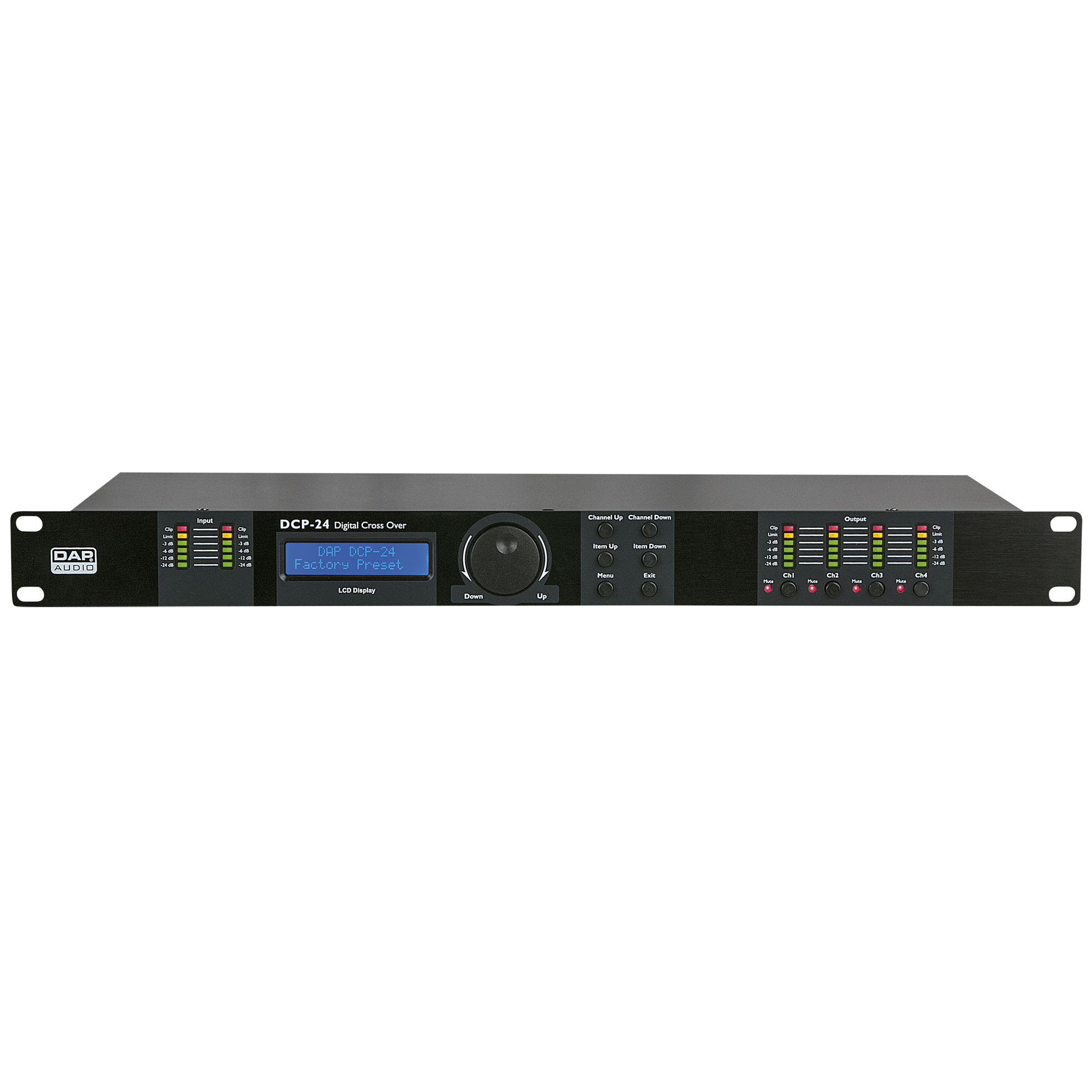 DAP DCP-24 MKII 4-channel digital crossover Digitaler Crossover mit 4 Kanälen DAP DCP-24 MKII 4-channel digital crossover Digitaler Crossover mit 4 Kanälen