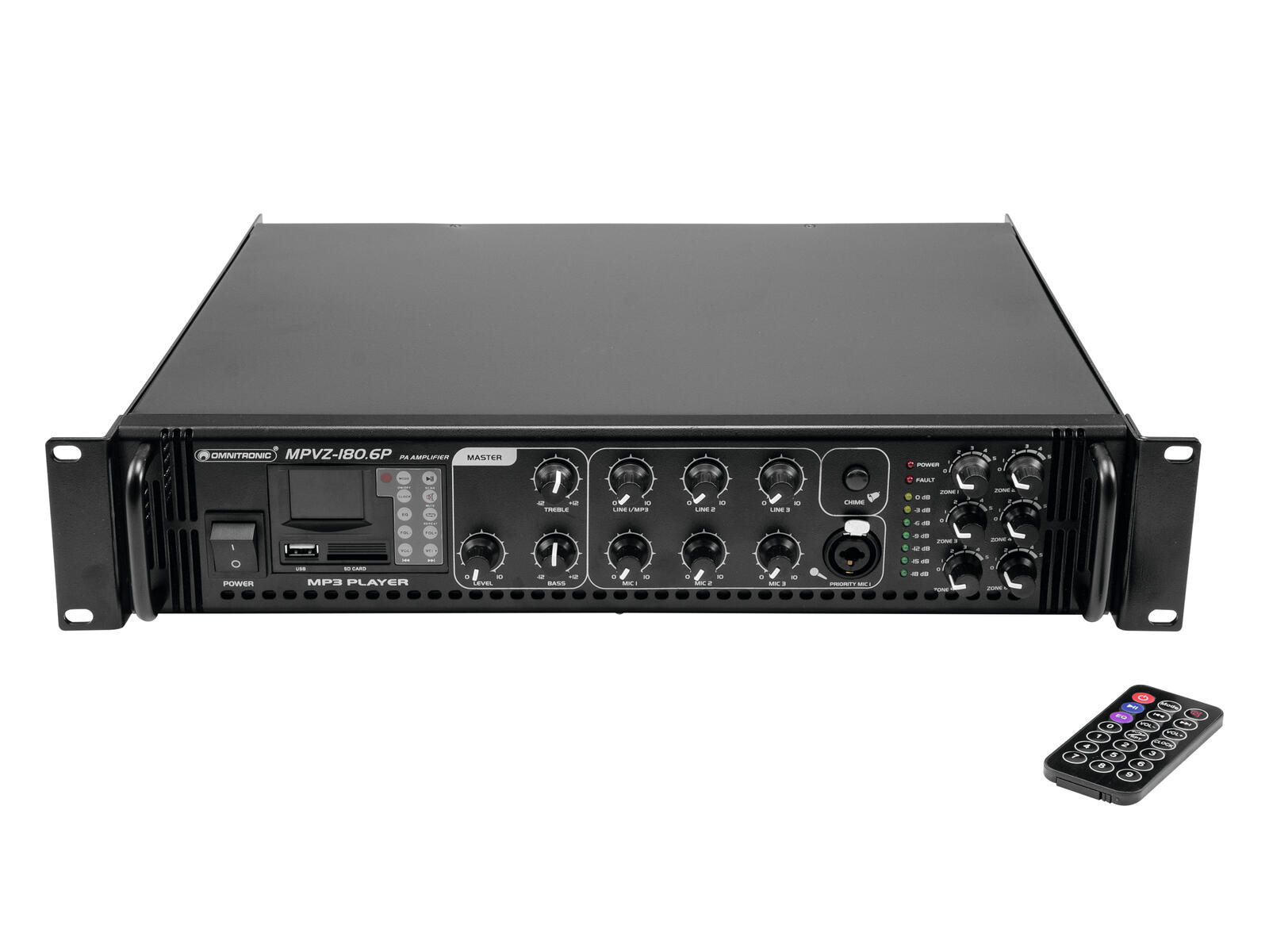 OMNITRONIC MPVZ-180.6P ELA-Mischverstärker OMNITRONIC MPVZ-180.6P ELA-Mischverstärker