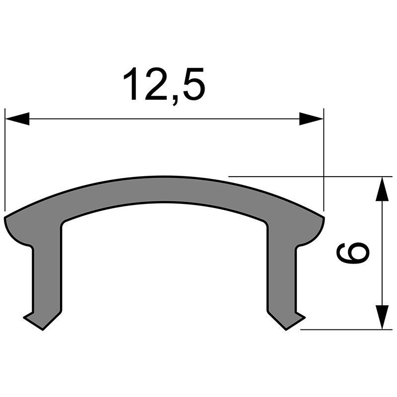 Abdeckung F-01-08, 2m, milchig