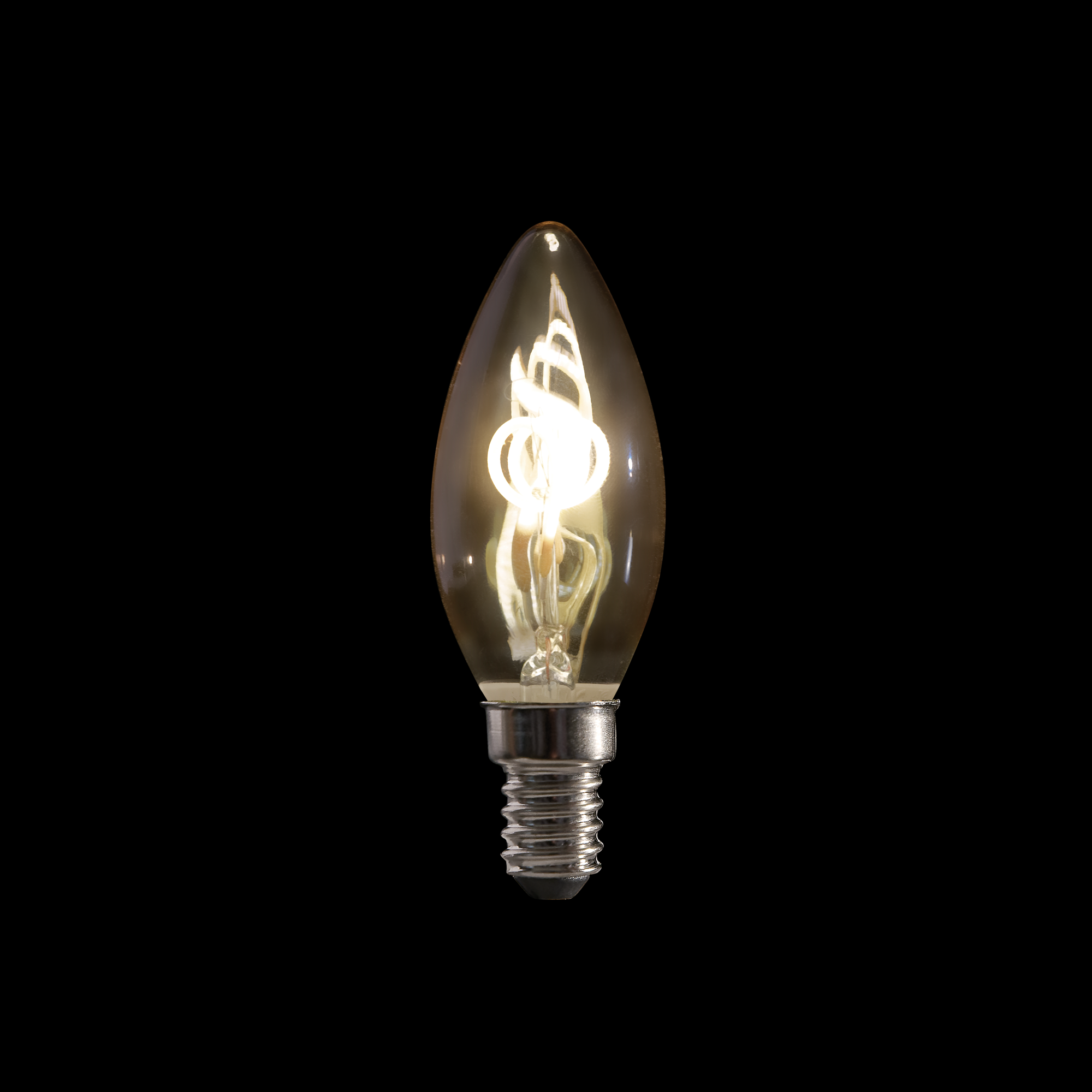 SHOWGEAR LED Filament Candle Bulb B10 2 W - dimmable - spiral filament 2 W - dimmbar - Spiraldraht SHOWGEAR LED Filament Candle Bulb B10 2 W - dimmable - spiral filament 2 W - dimmbar - Spiraldraht