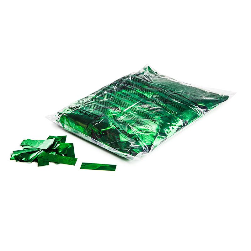 Metallic confetti rectangles 55x17mm - Green
