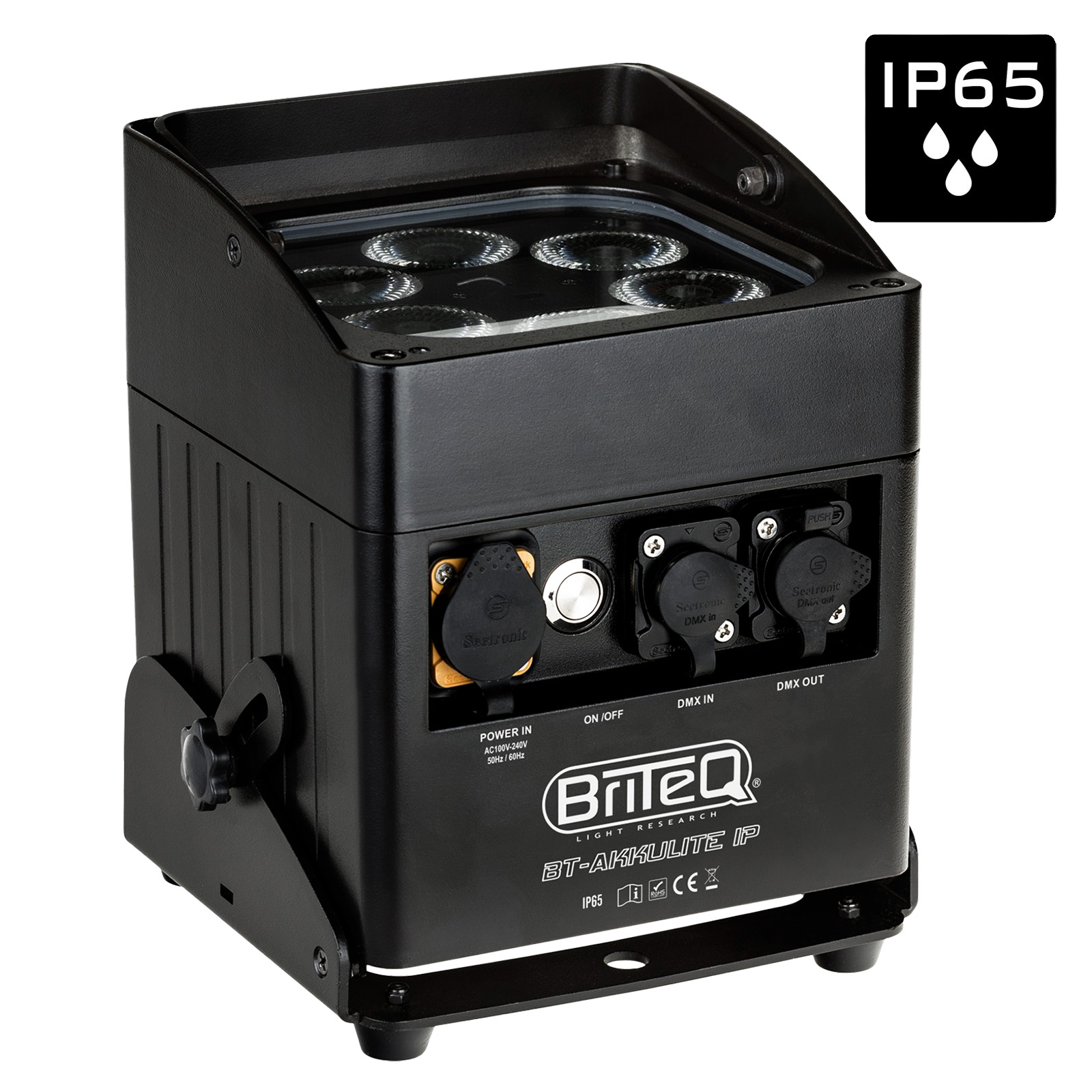 Briteq BT-AKKULITE IP Outdoor Akku LED Scheinwerfer 6 x 10 Watt RGBWA