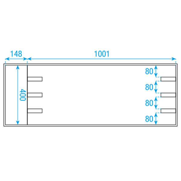 SHOWTEC Case for 12x Sunstrip Active 3 stapelbare Fächer mit Zubehörfach SHOWTEC Case for 12x Sunstrip Active 3 stapelbare Fächer mit Zubehörfach