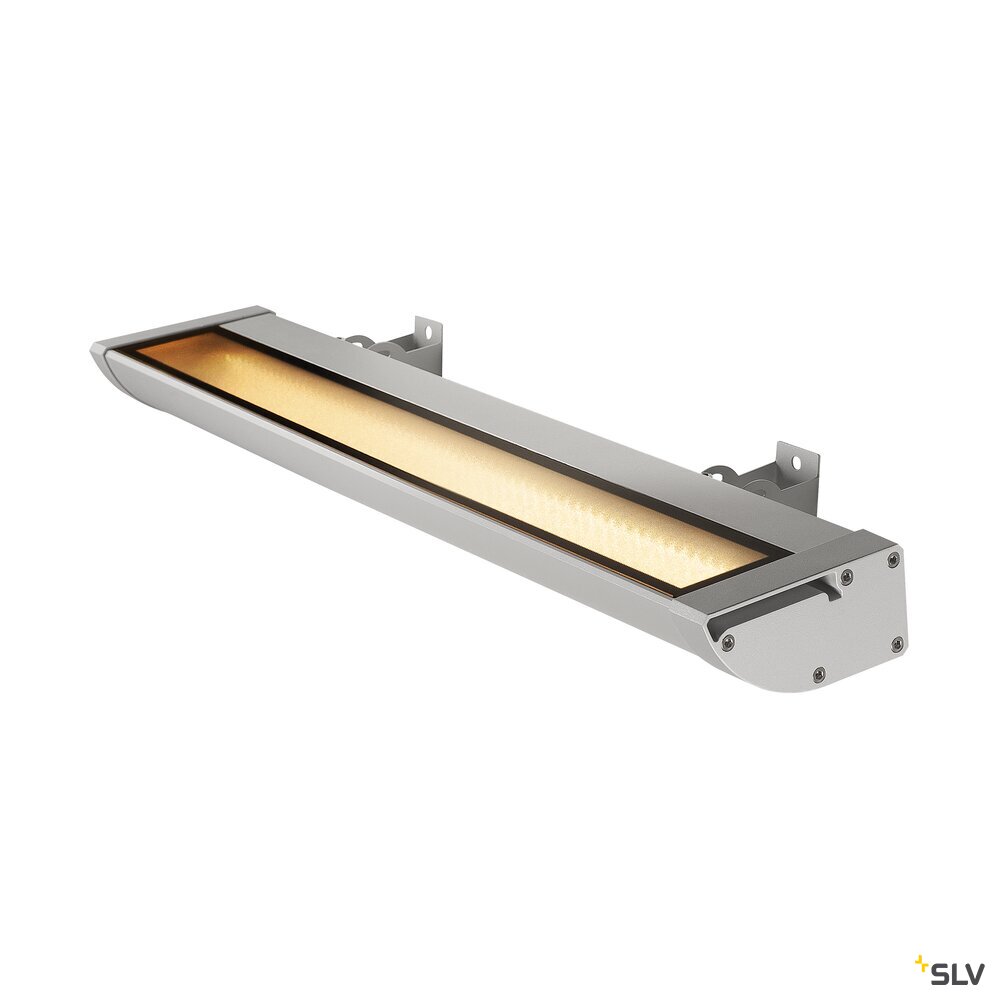 VANO WING, Outdoor Strahler, LED, 3000K, silbergrau, B/H/T 63,5/6,5/20,5 cm