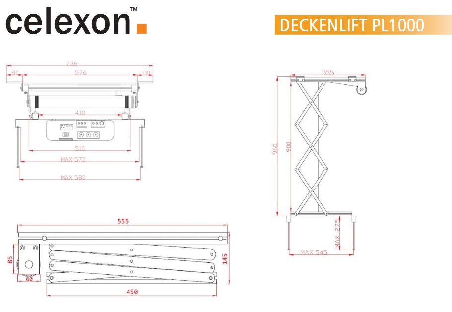 celexon Deckenlift PL1000