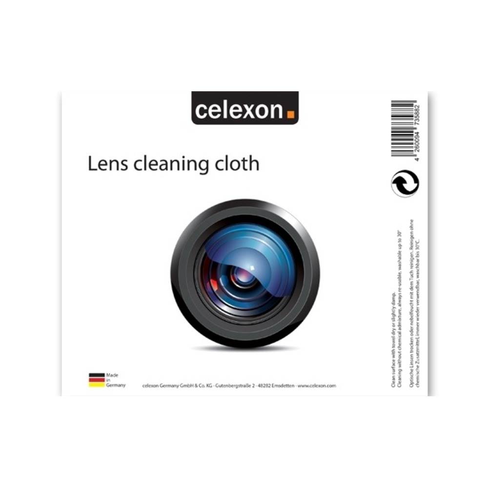celexon Reinigungstuch für optische Linsen und Gläser