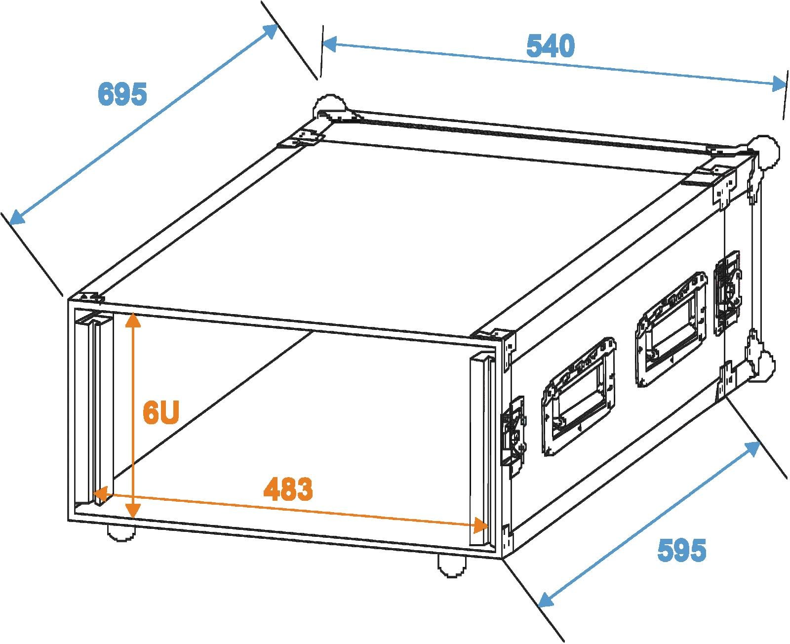 ROADINGER Verstärkerrack PR-2ST, 6HE, 57cm tief ROADINGER Verstärkerrack PR-2ST, 6HE, 57cm tief