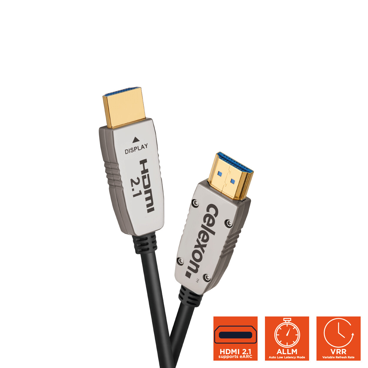 celexon UHD Optical Fibre HDMI 8K 48Gbps Active Kabel 50m, schwarz