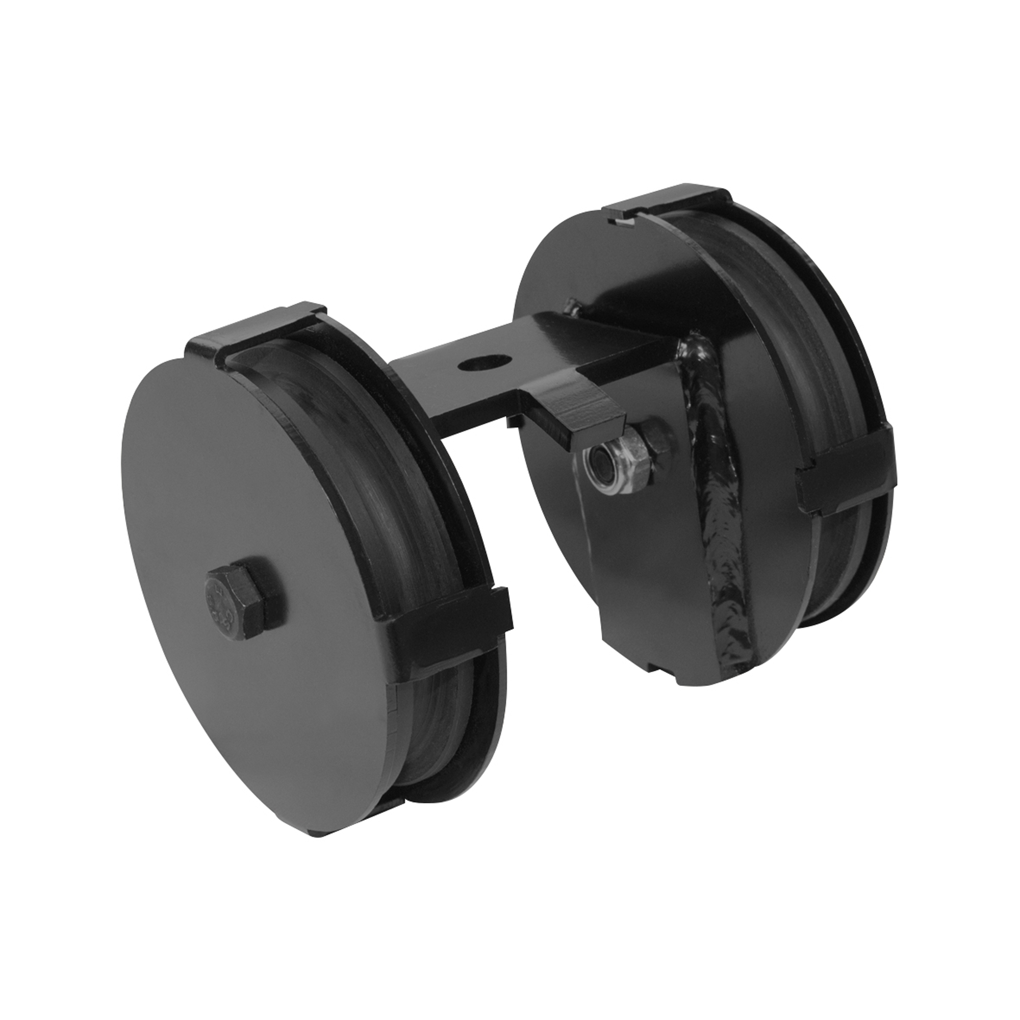 WENTEX Eurotrack - Double Wheel Pulley 85 mm - black 85 mm - schwarz