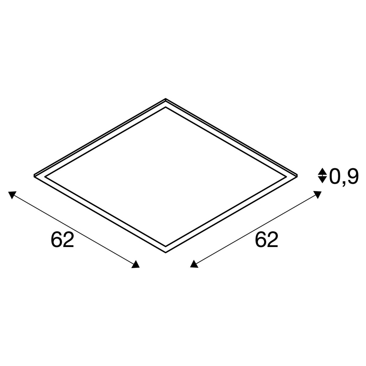 LED PANEL 620x620 Indoor LED Deckeneinbauleuchte weiß 4000K UGR LED PANEL 620x620 Indoor LED Deckeneinbauleuchte weiß 4000K UGR