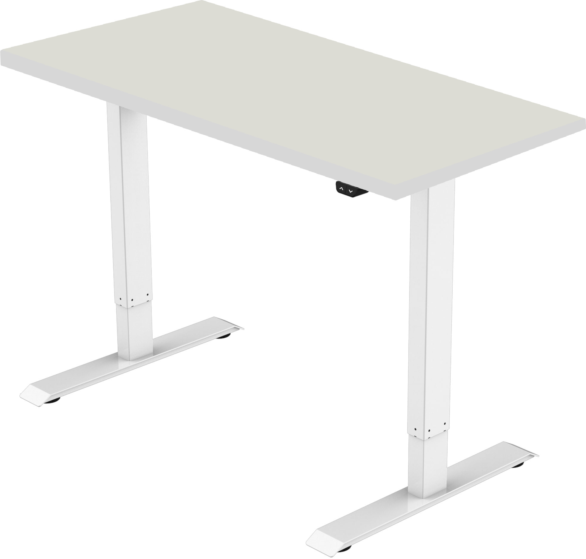 celexon elektrisch höhenverstellbarer Schreibtisch Economy eAdjust-71121 - weiß, inkl. Tischplatte 125 x 75 cm