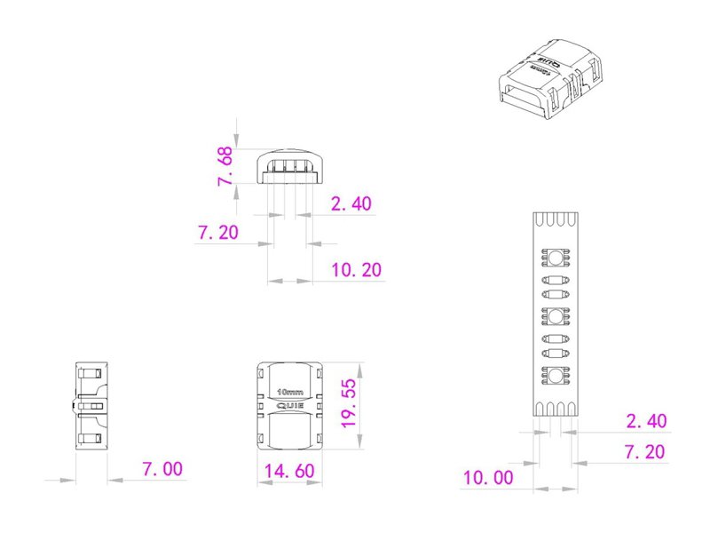 EUROLITE LED Strip Verbinder 4Pin 10mm EUROLITE LED Strip Verbinder 4Pin 10mm