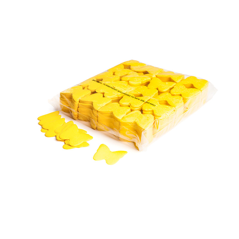 Slowfall confetti butterflies Ø 55mm - Yellow