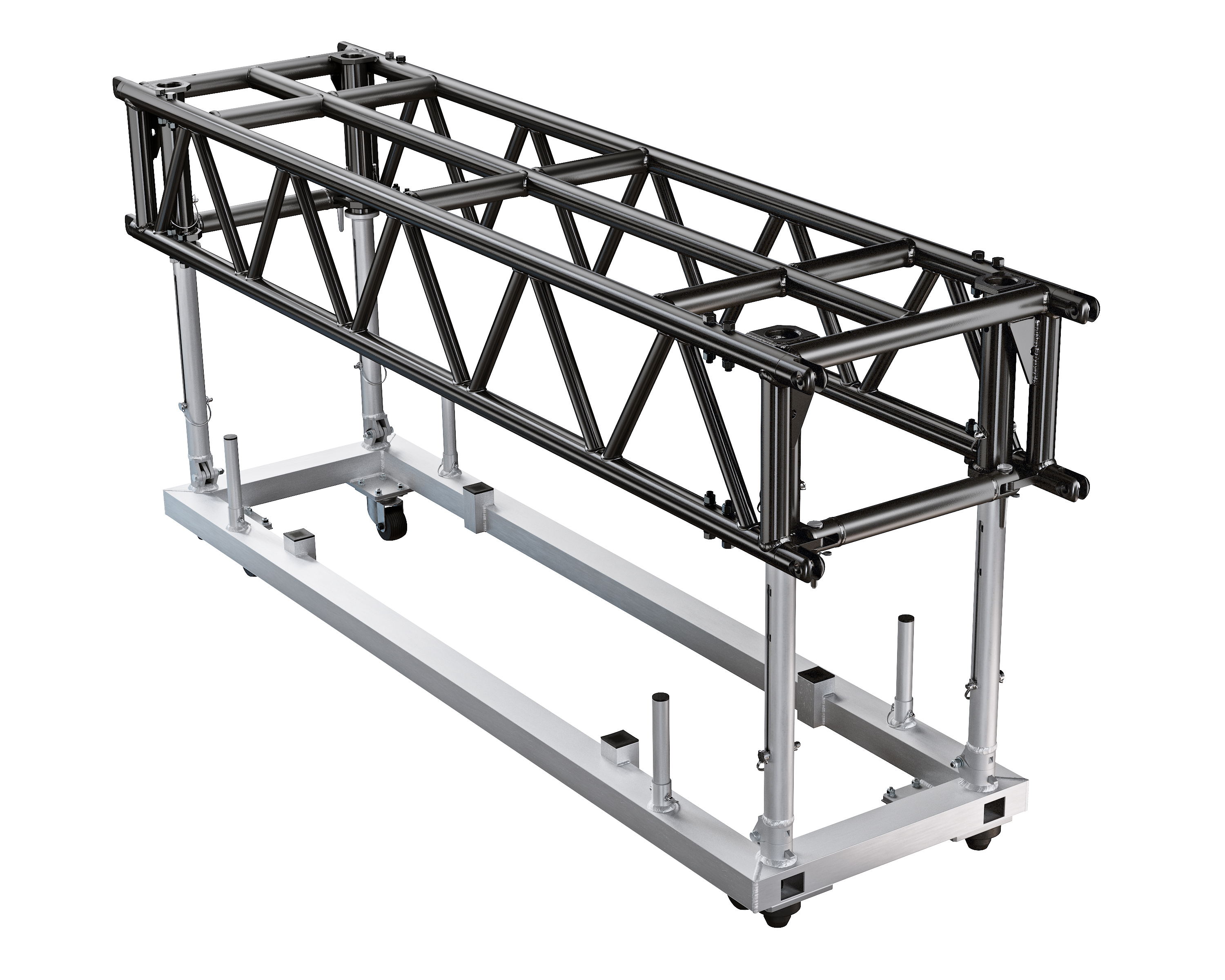 PreRig Truss 2400 stage black Set incl. Dolly