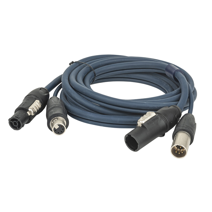 DAP FP-16 Hybrid Cable - powerCON TRUE1 & 5-pin XLR IP - DMX / Power DMX & Strom - 3 m