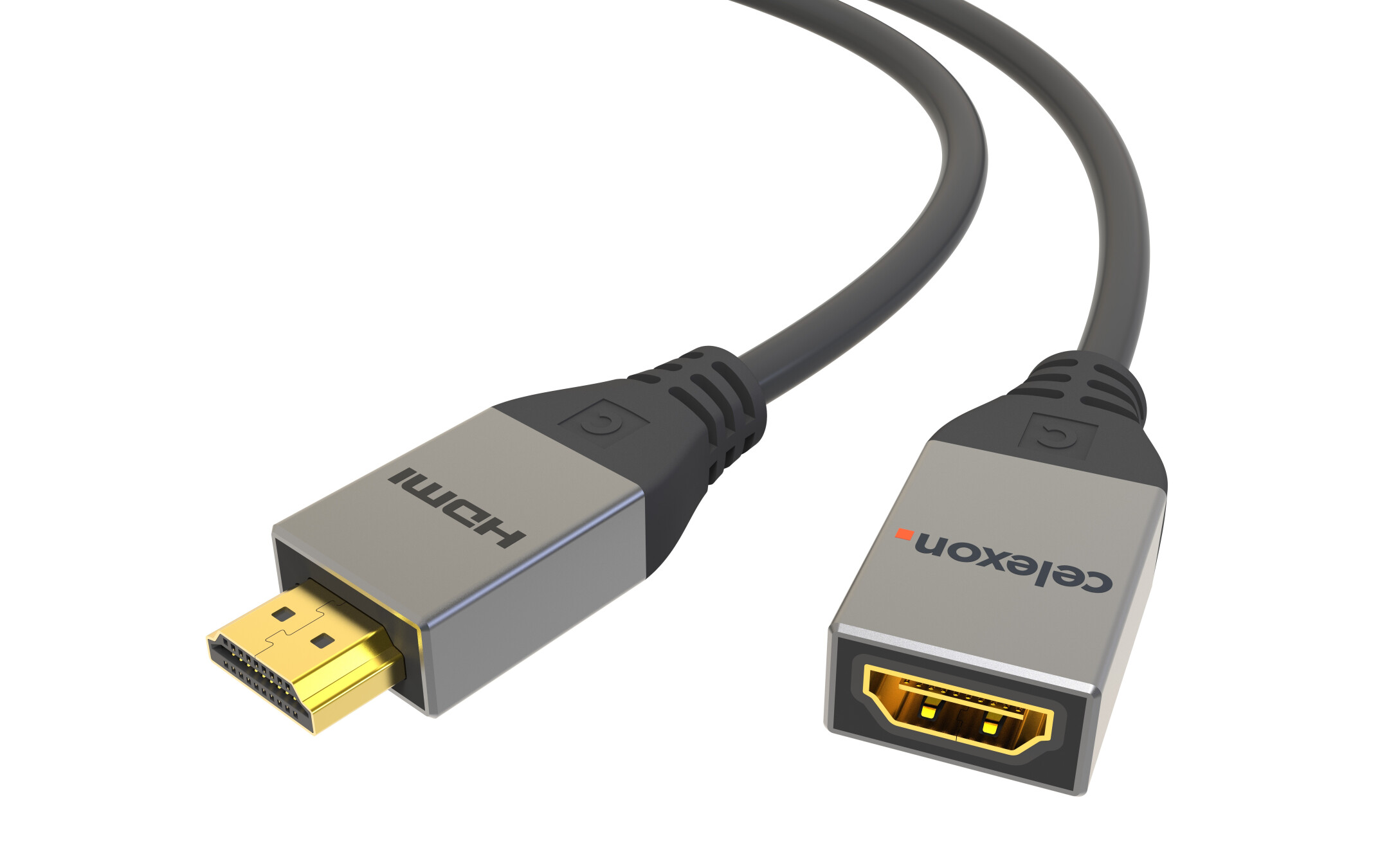 celexon HDMI M/F Adapter mit Ethernet - 2.0a/b 4K 0,25m - Professional Line