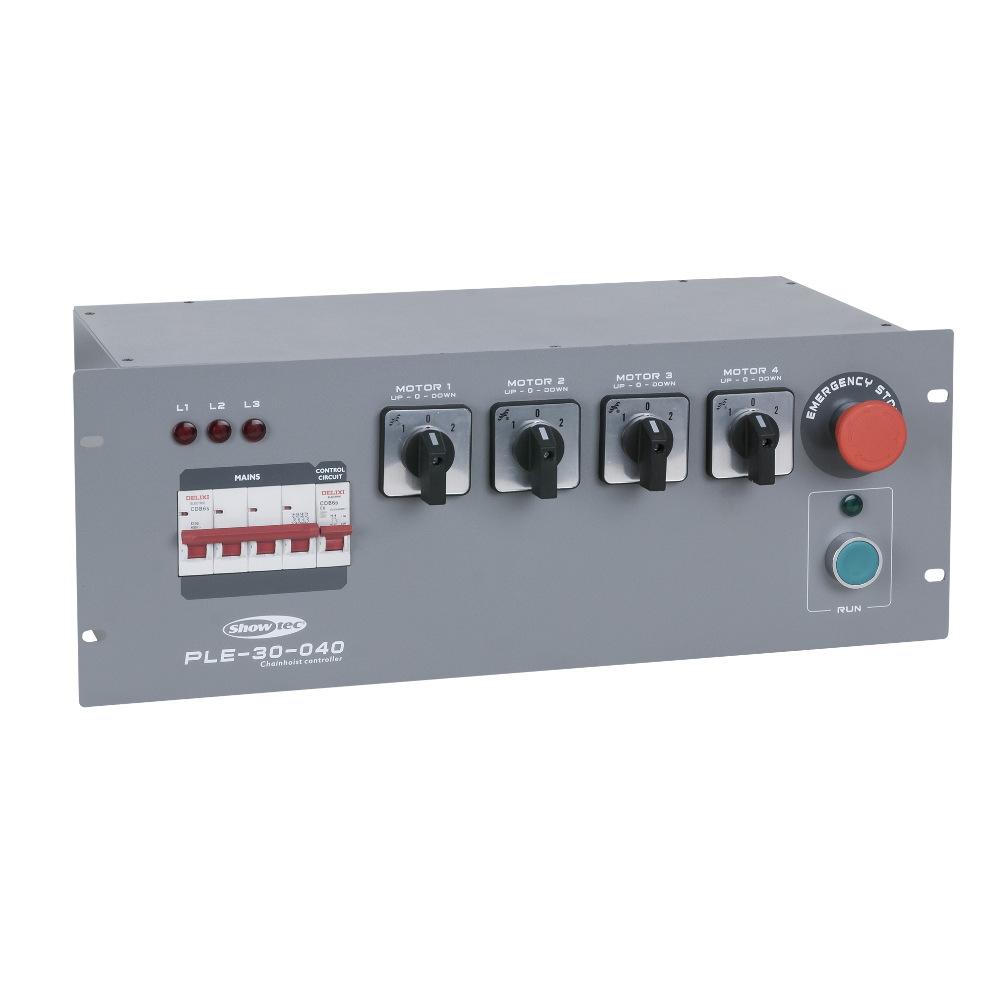 SHOWGEAR PLE-30-040 - Direct Control Chain Hoist Controller 4-Channel 4-Kanal SHOWGEAR PLE-30-040 - Direct Control Chain Hoist Controller 4-Channel 4-Kanal