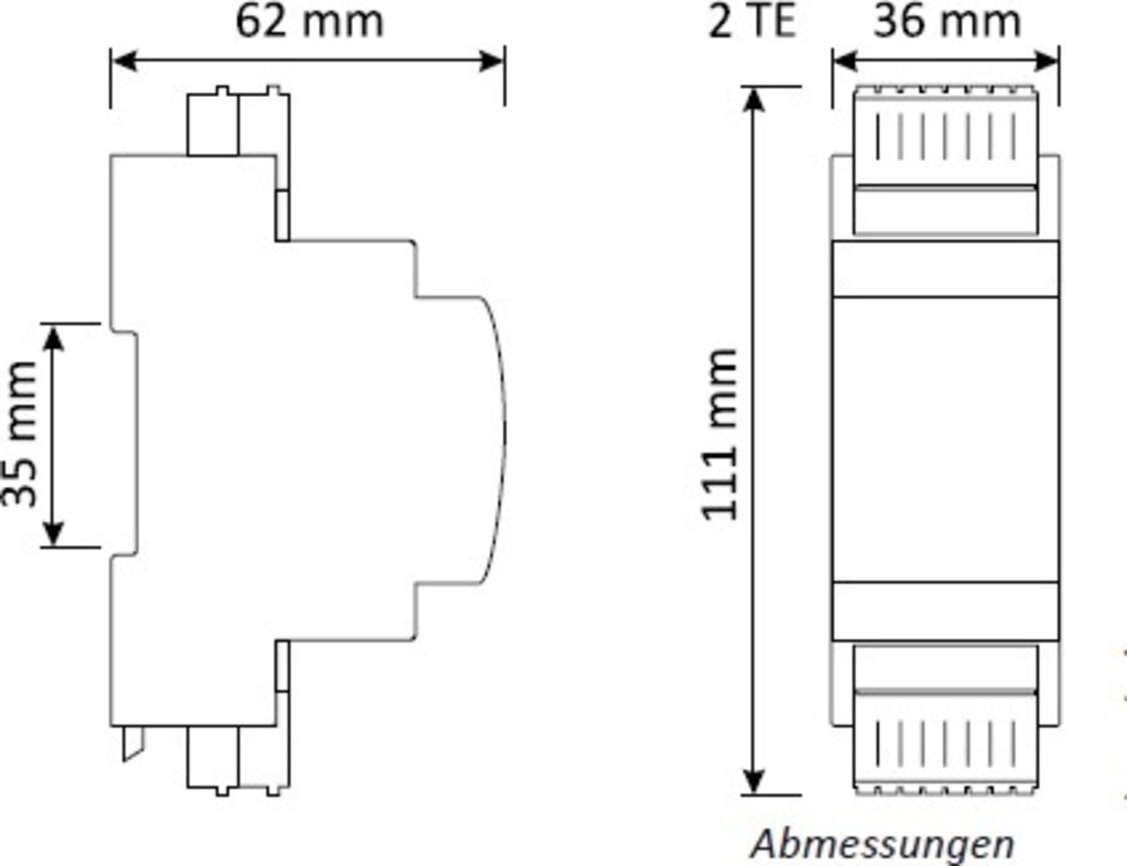 MONACOR EPS32 Verstärker, Hutschiene
