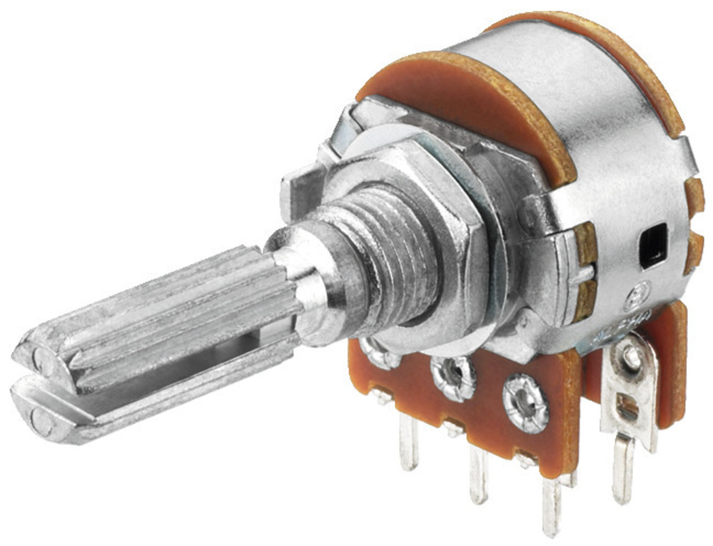 MONACOR VRB-100S50 Stereo-Potentiometer, 50 kΩ, linear