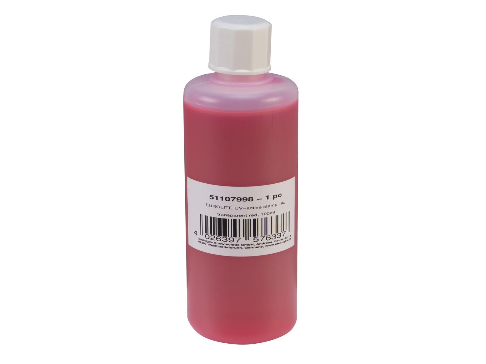 EUROLITE UV-aktive Stempelfarbe, transparent rot, 100ml EUROLITE UV-aktive Stempelfarbe, transparent rot, 100ml