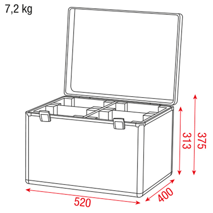 SHOWTEC Case for 4x Kanjo 10 / 60 Value Line Flight Case SHOWTEC Case for 4x Kanjo 10 / 60 Value Line Flight Case