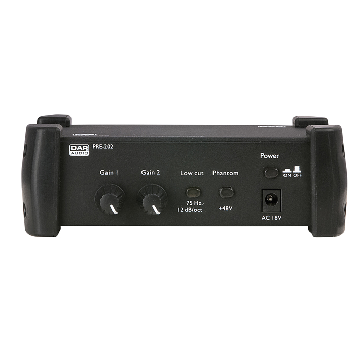 DAP PRE-202 2-Kanal-Klinken/XLR-Mikrofonvorverstärker