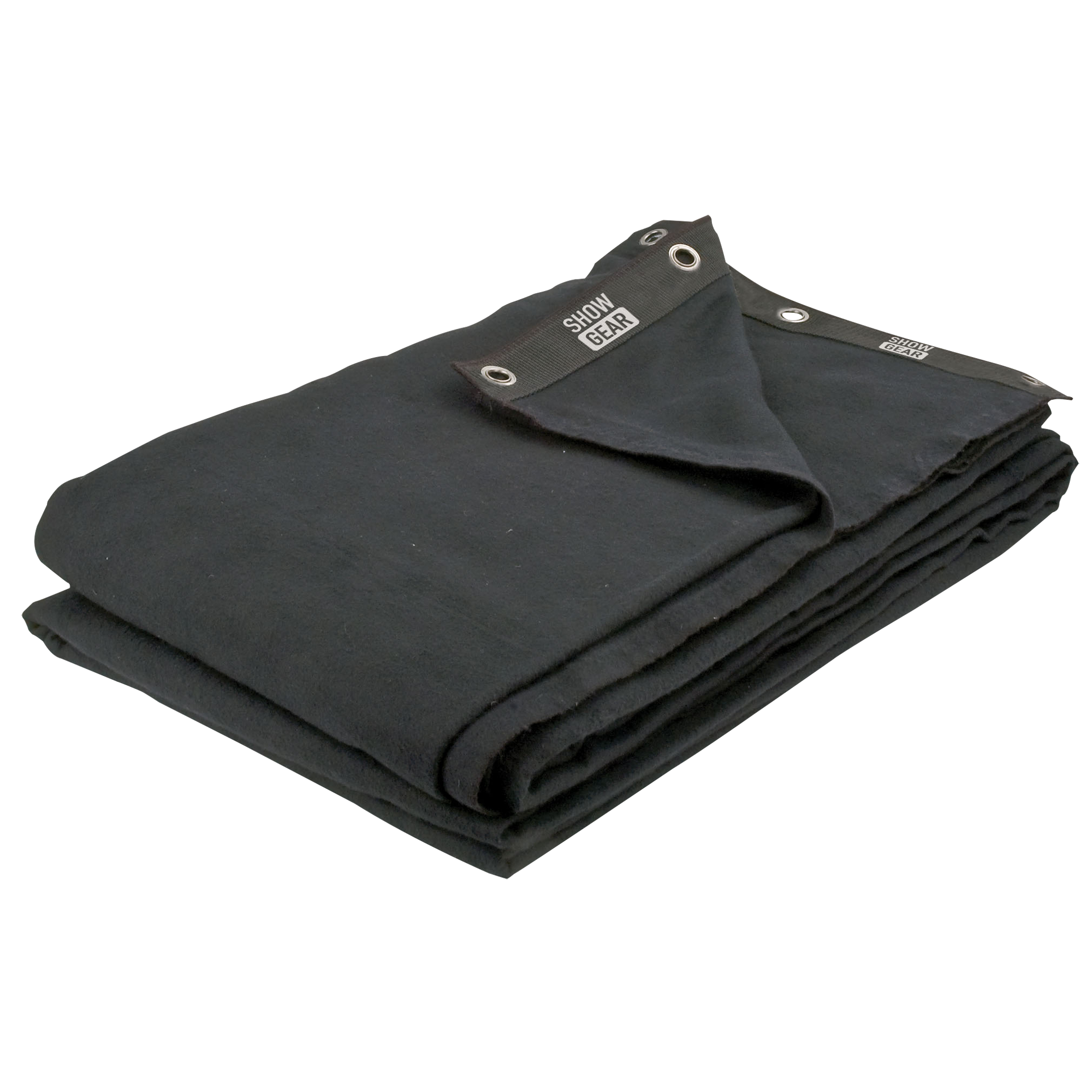 SHOWGEAR Backdrop Stagemolton 320 g/m² Black - 600 x 600 cm (W x H) Schwarz - 600 x 600 cm (B x H)