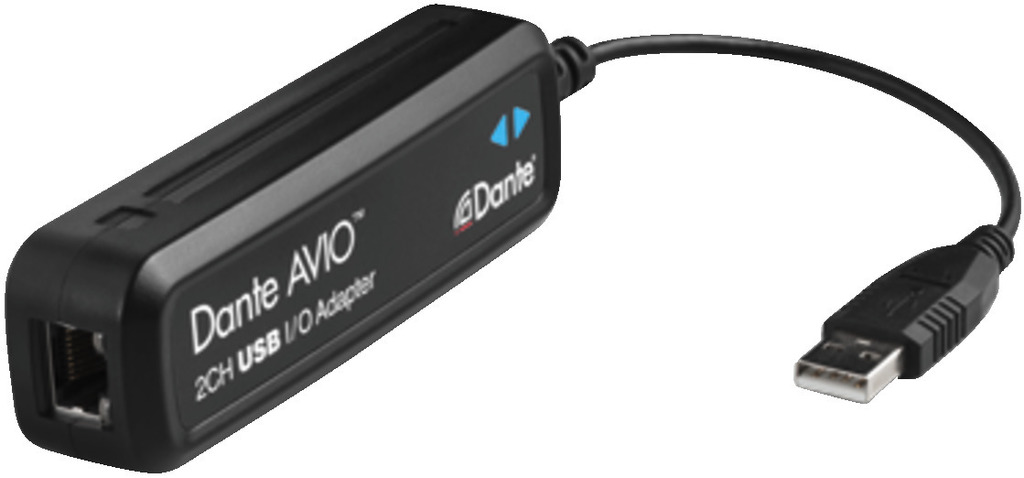 MONACOR ADP-USB-2X2 Dante®-AVIO-USB-Adapter, ADP-USBC-2X2 + USBA-30AC (Adapter von USB-C auf USB-A)