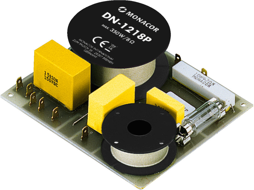 MONACOR DN-1218P 2-Wege-Weiche für 8 Ω für Hi-Fi und PA