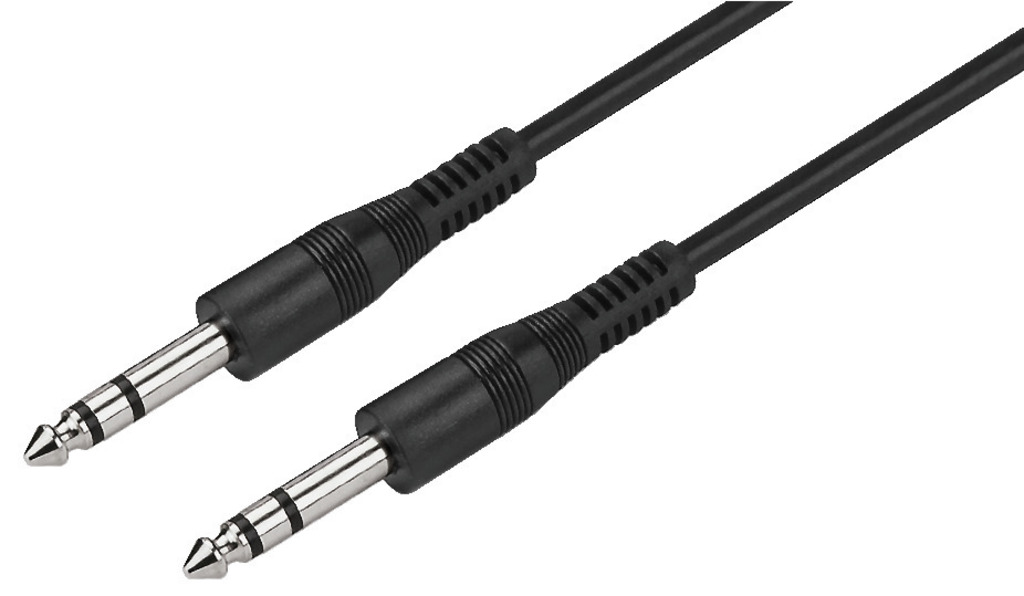 MONACOR MCC-124/SW Stereo-Klinkenkabel, 1,2 m