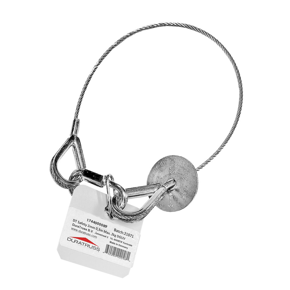 DT Safety 2mm, 0,3m, 2kg, DGUV DT Safety 2mm, 0,3m, 2kg, DGUV