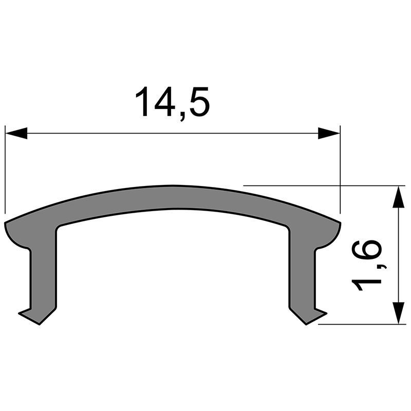 Abdeckung F-01-10, 3m, matt