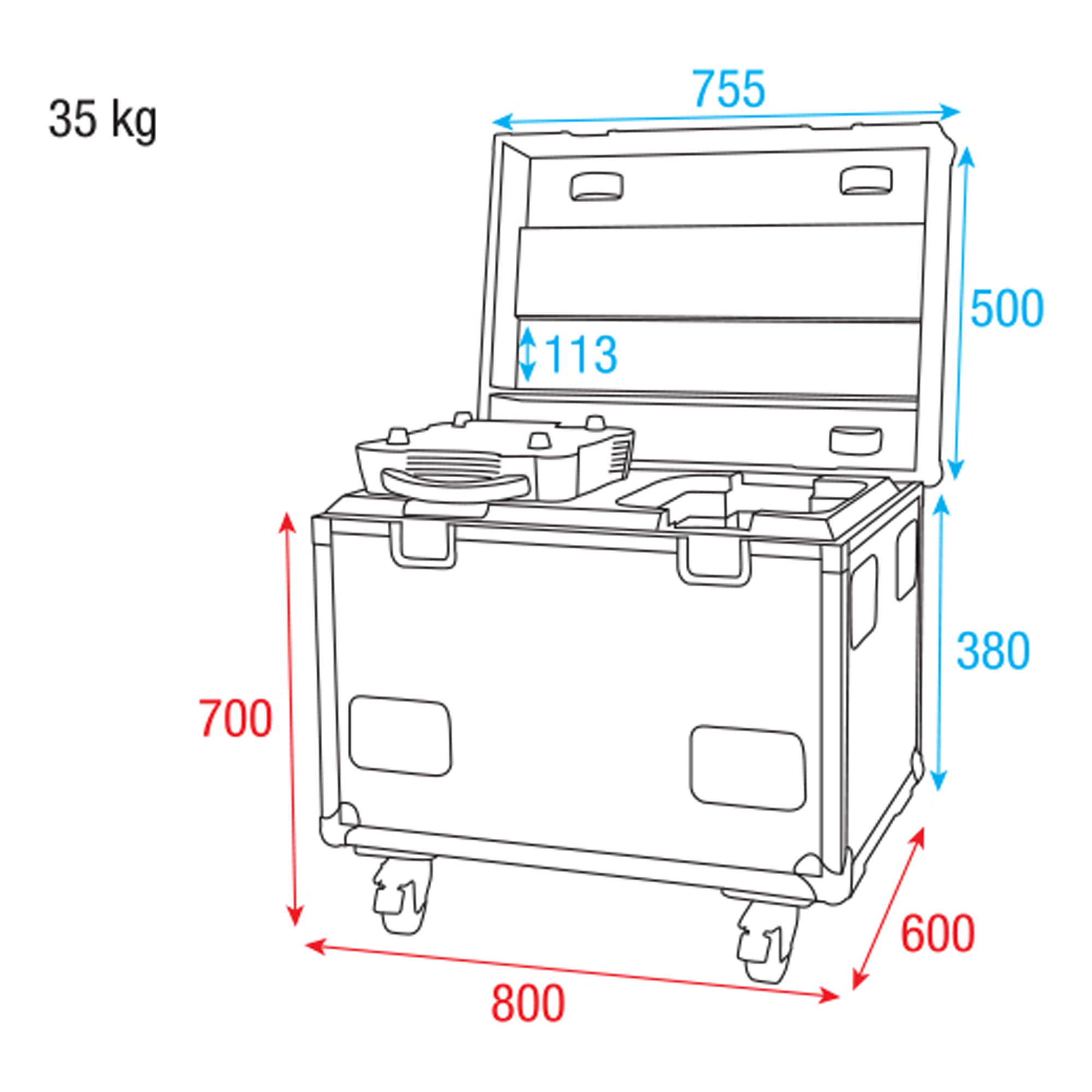 SHOWTEC Case for 2x Phantom 3R Hybrid Premium Line SHOWTEC Case for 2x Phantom 3R Hybrid Premium Line