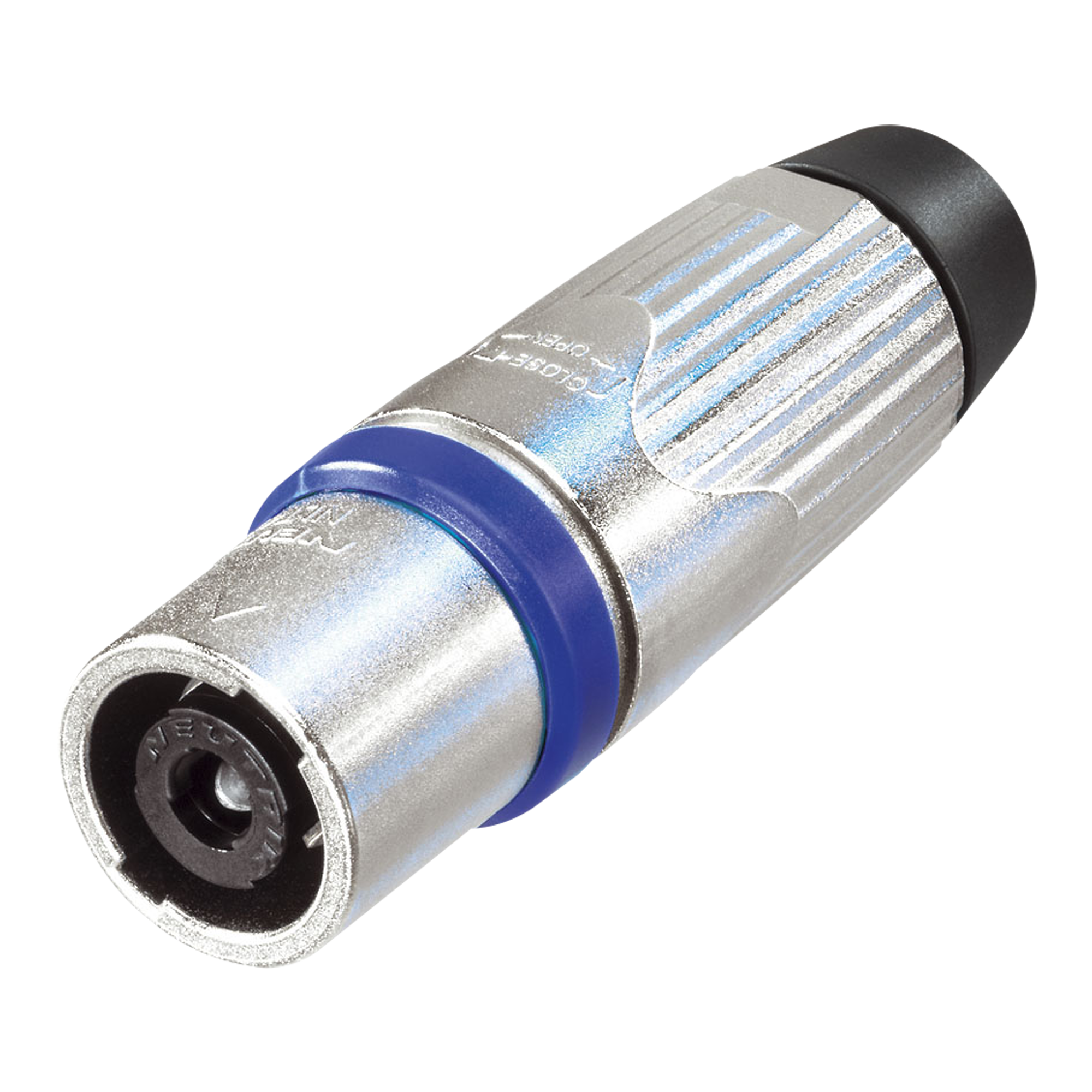 NEUTRIK speakON Connector 4P - Male Silbernes/blaues Gehäuse
