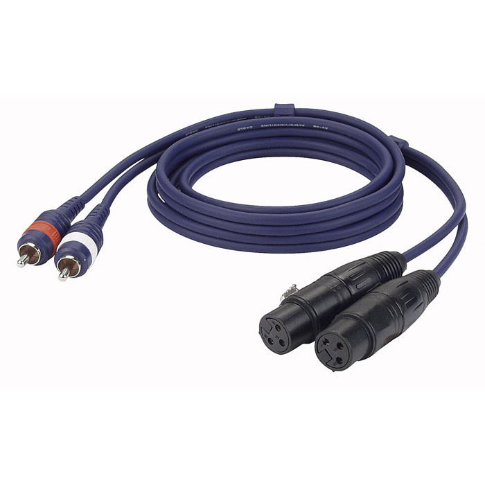 DAP FL25 - 2 RCA male L/R to 2 XLR/F 3P 1,5 m DAP FL25 - 2 RCA male L/R to 2 XLR/F 3P 1,5 m