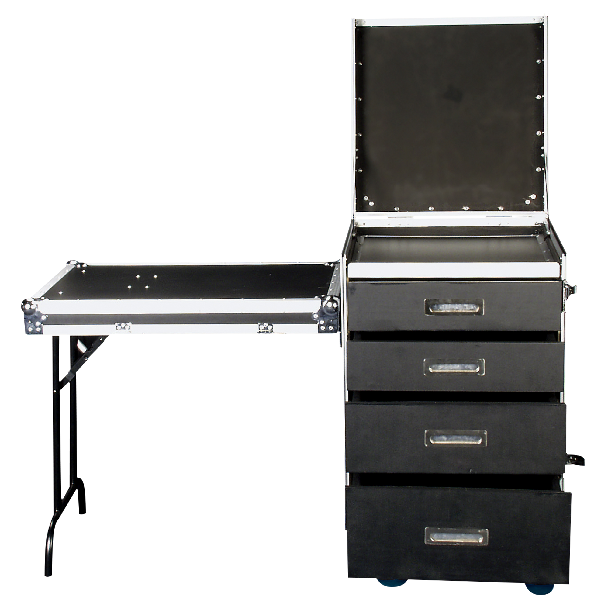 Showgear Drawer Case 12U + Work Surface 12HE-Case mit Schubladen + Arbeitsfläche