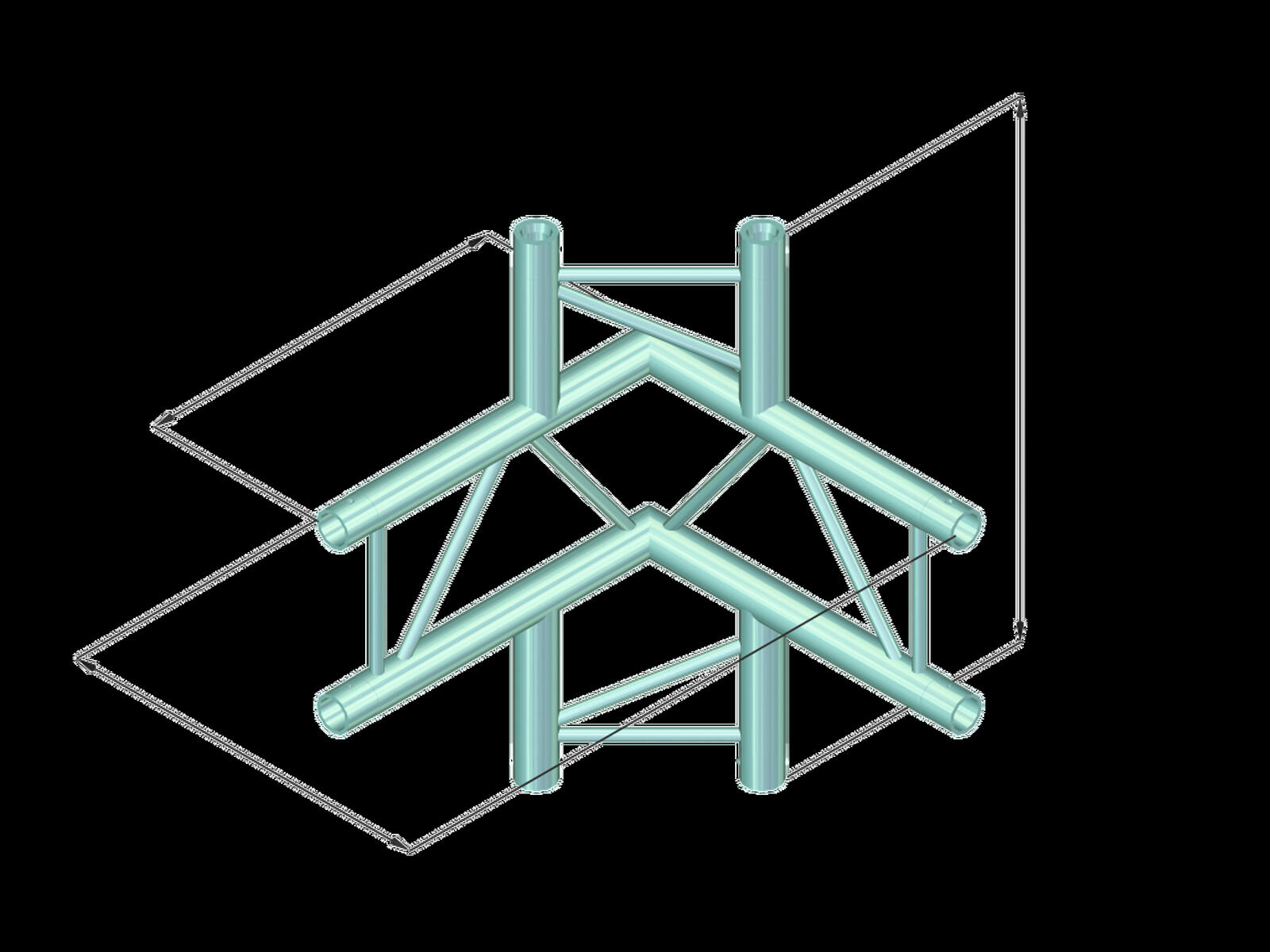 ALUTRUSS DECOLOCK DQ2-PAC44V 4-Weg Ecke