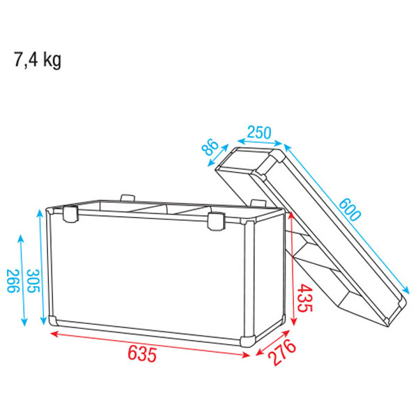 SHOWTEC Case for 2x Phantom 65 Value Line