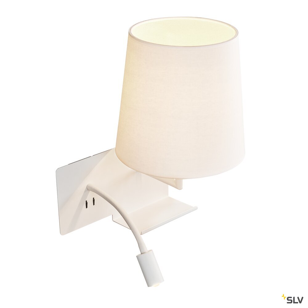SOMNILA FLEX Indoor LED Wandaufbauleuchte 3000K weiß Version rechts inkl. USB Anschluss SOMNILA FLEX Indoor LED Wandaufbauleuchte 3000K weiß Version rechts inkl. USB Anschluss
