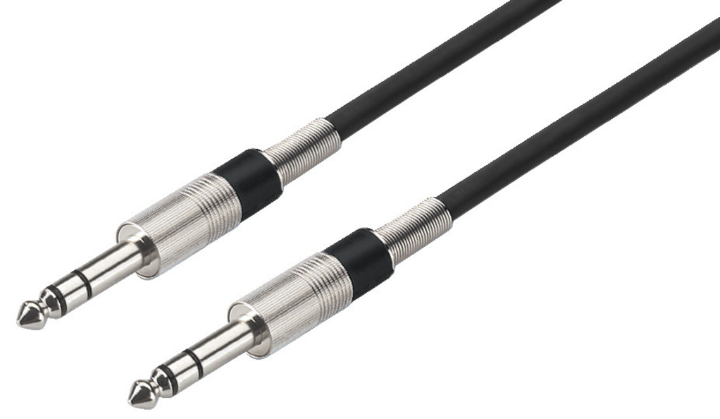 MONACOR MCC-102/SW Stereo-Klinkenkabel, 1 m