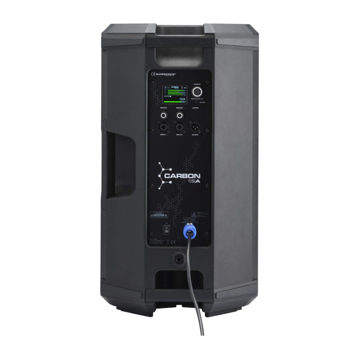 Audiophony CARBON12A 12″ + 1,35″ Aktivlautsprecher - 1500 W RMS mit DSP, Bluetooth TWS und mobiler App (CARBONcontrol)